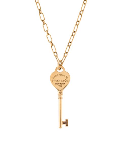 tiffany gold key necklace replica|tiffany key heart necklace.